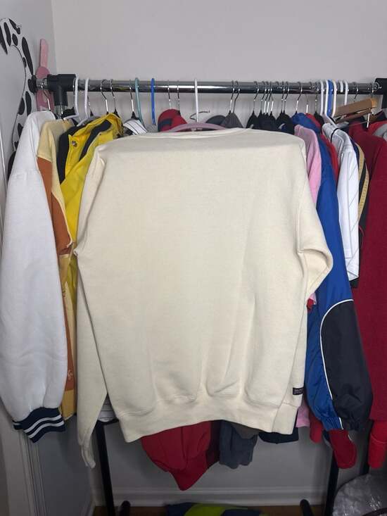 90s JanSport Drexel University MOM Embroidered Crewneck Sweatshirt Cream Small - Picture 8 of 8